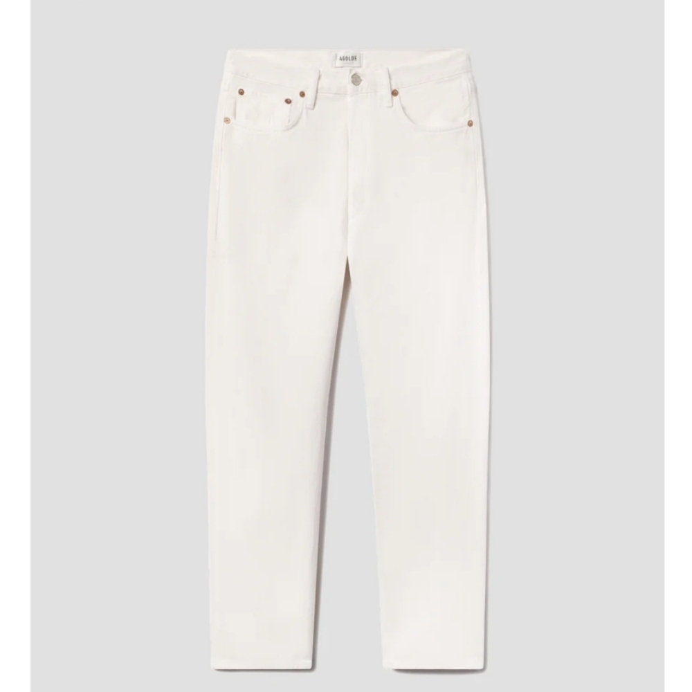 Agolde Off White Women's 100% Cotton 90s Straight Leg Jeans_29 - Picture 3 of 8